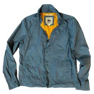 Gilded Age NYC Men's Blue Soft Shell Nylon Full Zip Jacket Coat Size Large
